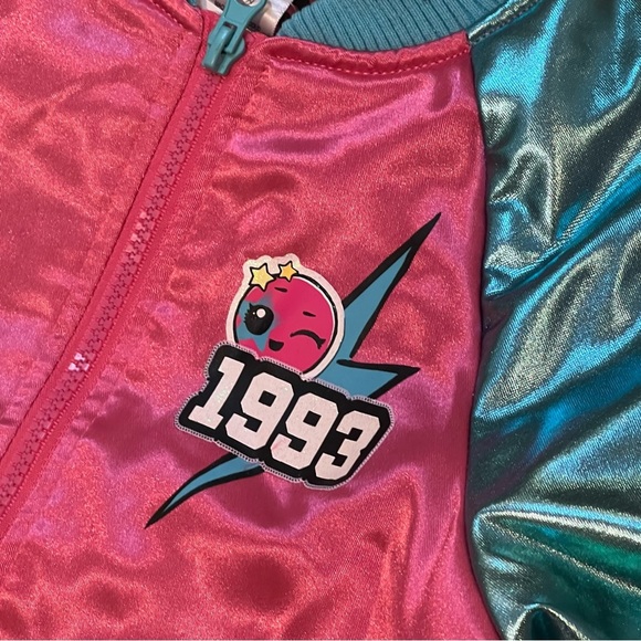 LOL SURPRISE DOLLS bomber jacket shiny pink and blue small - Picture 6 of 8